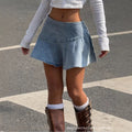 Amazon, tiktok, pinduoduo, cross-border e-commerce, european and american women's denim midi skirts