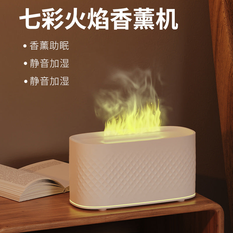 new humidifier, colorful simulated flame aroma diffuser, home hotel desktop usb air humidifier