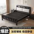 Iron frame bed double bed for home1.5 iron bed reinforced thickened1.8 economical kids single bed iron bed bedroom