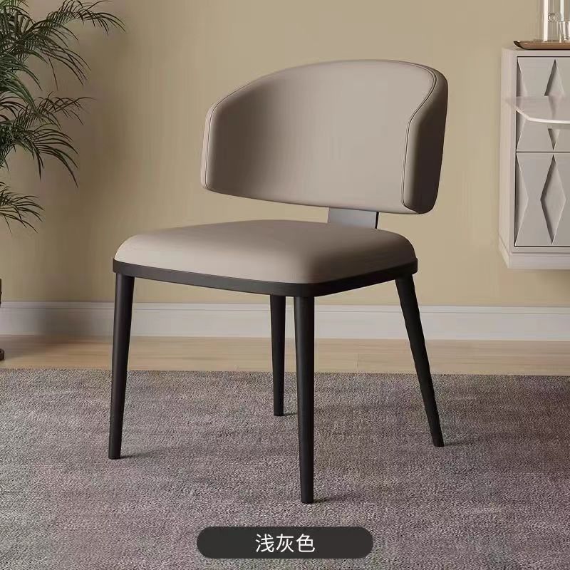 Dining chair cat scratching skin meeting guest area modern simple high-end home dining table and chairs hotel restaurant back chair