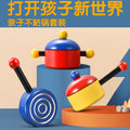 Cute kids pot food supplement pot double ears non-stick pot with cover steaming and soup making mini kitchen multi-functional suit pot