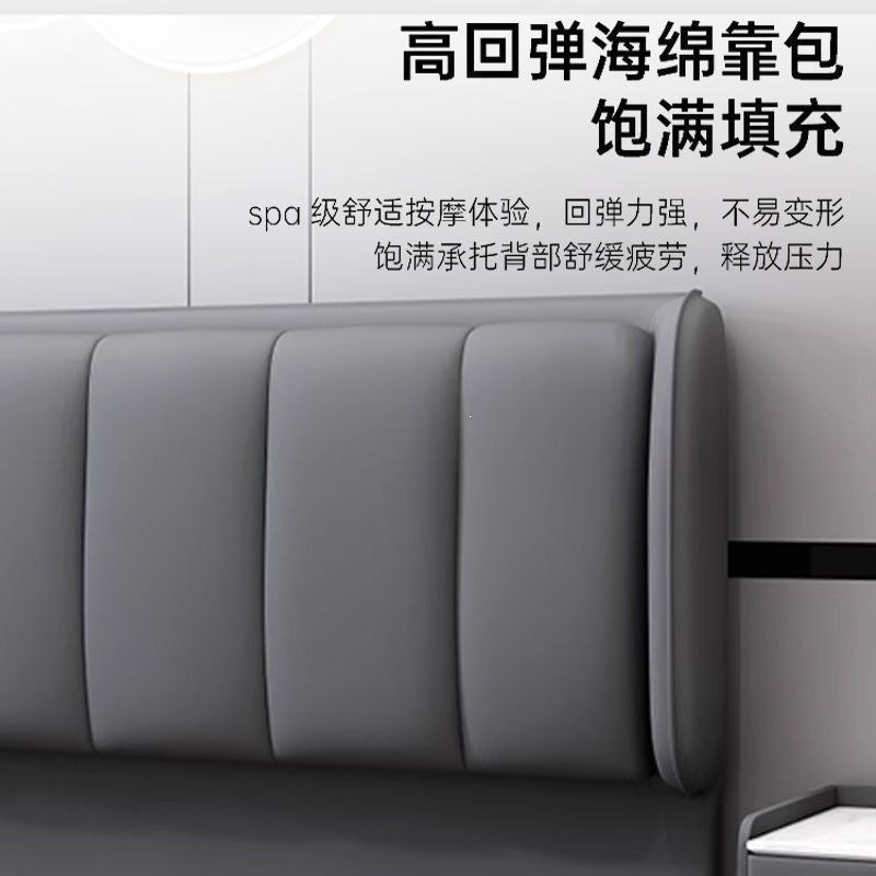 Soft-packed headboard, light luxury, simple, thickened floor-standing headboard, technical cloth, bedroom, for home, solid wood back panel, wholesale headboard