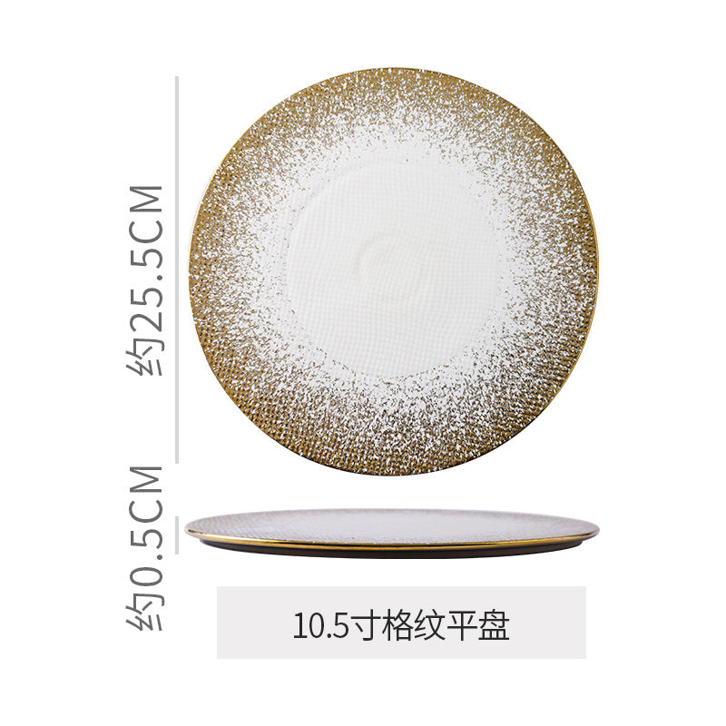 High-end ceramic dinnerware for restaurants and hotels, perfect for home use. ideal for western-style plating, desserts, and pastries. unique, aesthetically pleasing ceramic plates