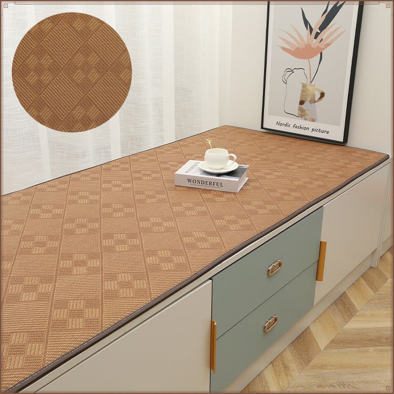 Summer bay window mat balcony mat rattan mat bay window mat living room window sill thickened tatami floor mat simple atmosphere