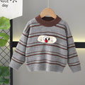 Kids' sweater  new arrival: fleece-lined, thickened knit base layer, cartoon korean style pullover sweater for boys