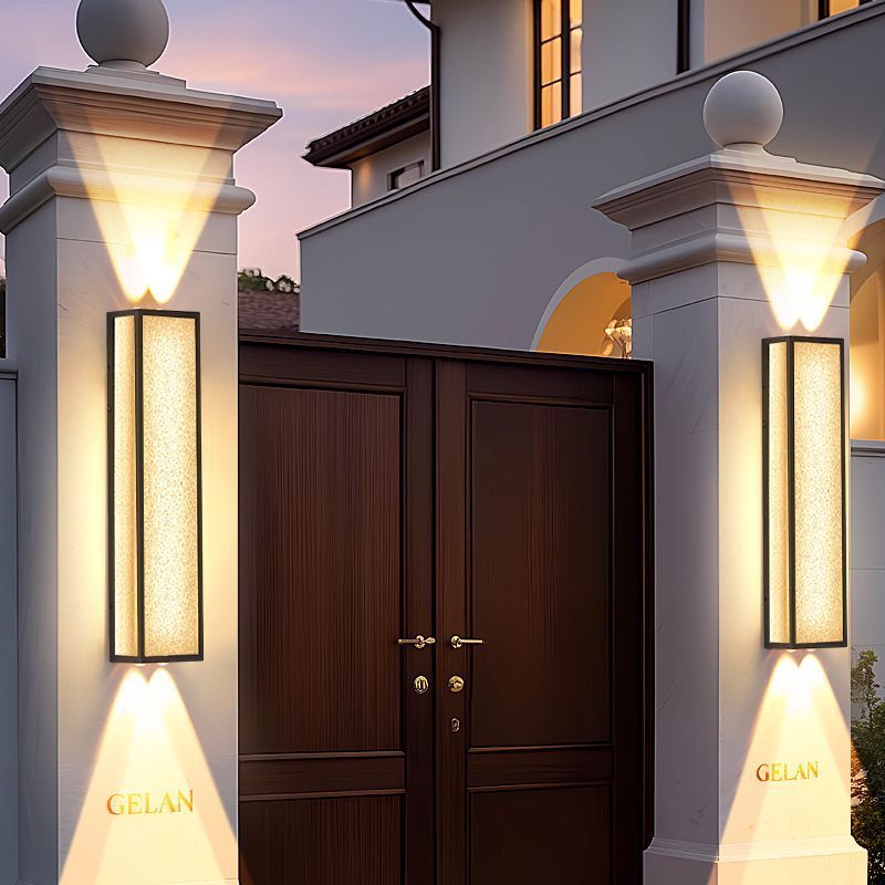 Outdoor waterproof wall lights for doors, up and down lighting, corridor, balcony, villa, wall washing, decorative ambient lighting