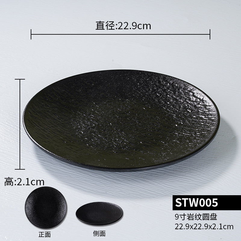 New melamine plates for commercial catering, pasta dishes, western-style steak plates, household dinner plates, high-end round plates, and flat plates