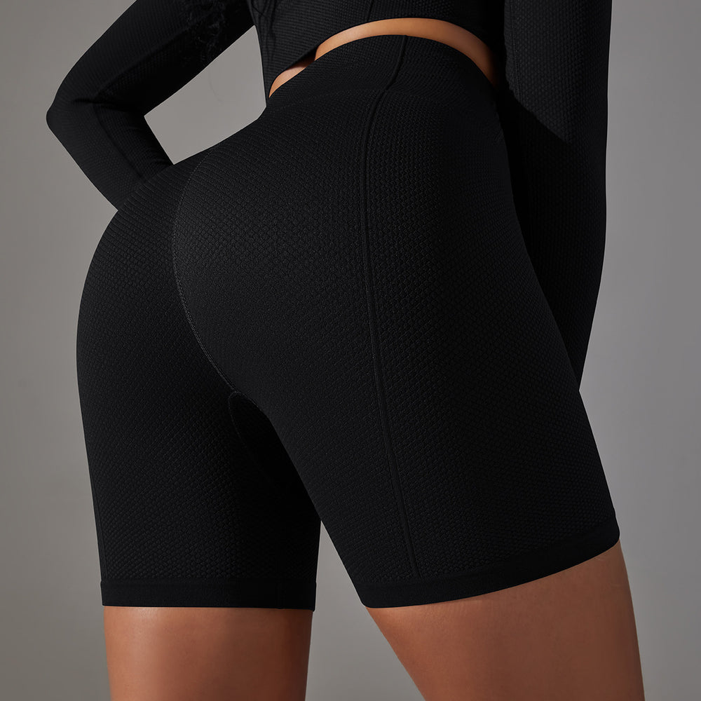 European and american seamless yoga shorts - peach lift, tummy control, high-waisted running & fitness shorts - yoga apparel