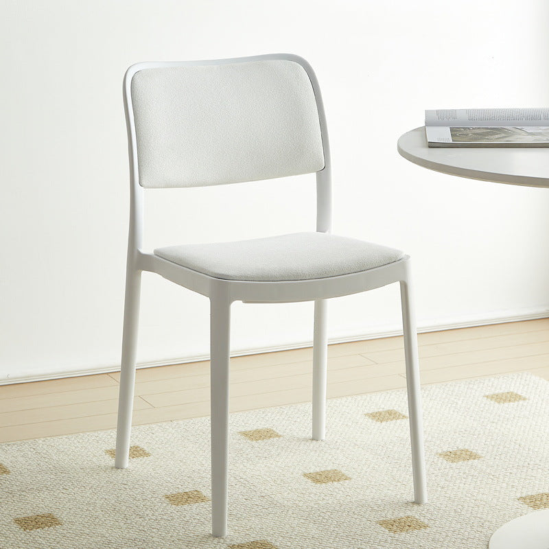 Scandinaviancasual soft-packed fabric dining chair back chair desk computer stool for home modern casual stackable chair