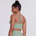 cloud-feeling brushed cross-back sports bra casual running bubble wrap fitness vest yoga clothes for women
