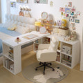 Corner desk home study table bedroom girls dressing table bookcase all-in-one free combination corner computer desk