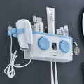 Nordic style multifunctional toothbrush holder set - no drilling required, includes rinse cup, automatic toothpaste dispenser, and toothbrush organizer