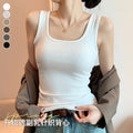 Tk carefully selected spring and summer new arrival wide shoulder vest women's silm large u-neck best selling bottom inner vest women's sleeveless