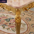 European-style rectangular dining table with marble top, luxury home dining set, deluxe table with six chairs, long table, square wooden table