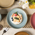 Retro kiln round disc with edge afternoon tea cake plate coffee cup and saucer restaurant bone plate snack plate for home fruit plate