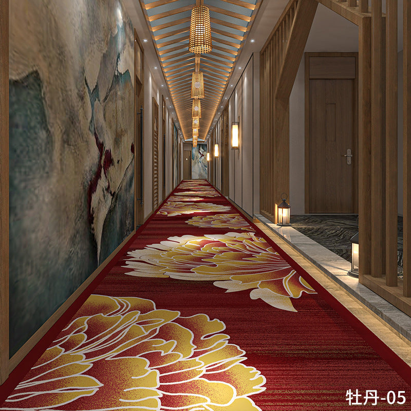Custom hotel corridor aisle carpet, thickened 800g, fire-retardant, full coverage, for office buildings, offices, living rooms, bedrooms, and commercial use