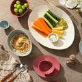 Vintage & unique shaped ceramic dinnerware - stylish plates for restaurants & home use - creative fruit, salad, rice & noodle bowls
