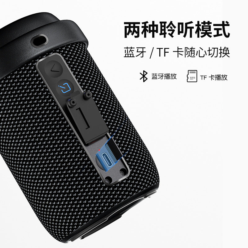 New wireless bluetooth speaker with rgb lighting, portable waterproof mini speaker, ambient light, rotating design, and enhanced volume