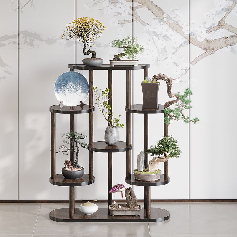 Flower stand living room floor-standing flower stand storage rack balcony flower pot bracket chinoiserie ornament rack green plant display rack