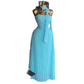 European and american women's clothing  autumn new collection: sweet and fresh bandeau high-waisted slimming pleated maxi dress