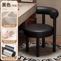 Italian normcore dining chair designer study stainless steel small fat chair fabric restaurant bar chair backrest classyaccessible luxury