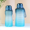 Jing le gym large capacity water bottle - outdoor sports big water cup - plastic portable handheld straw cup - premium style