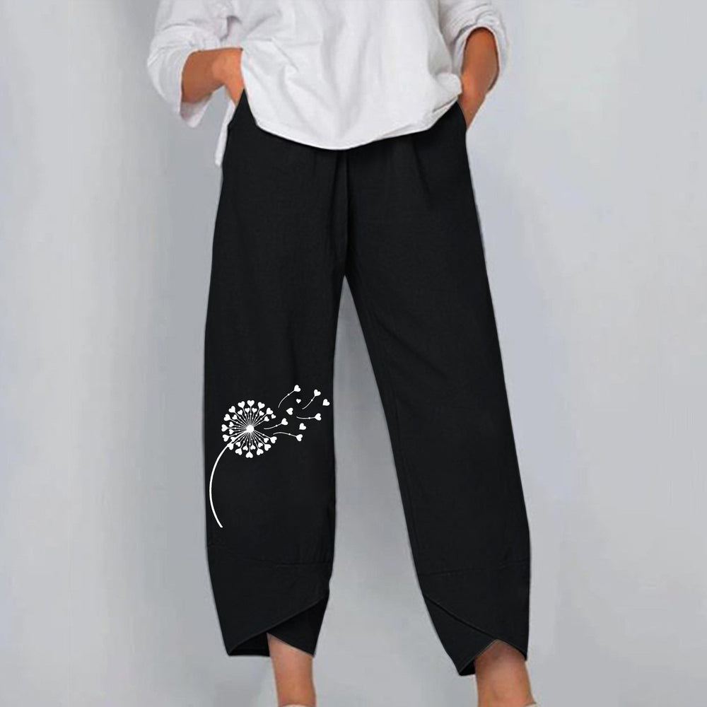 factory direct spring/summer new arrivals: women's elastic waist cotton linen loose casual pants/homewear pants for export