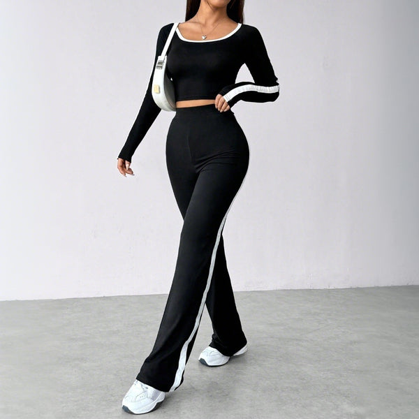 women's clothing European and American simple style fashion suit 2024 autumn and winter new versatile commuter two-piece set