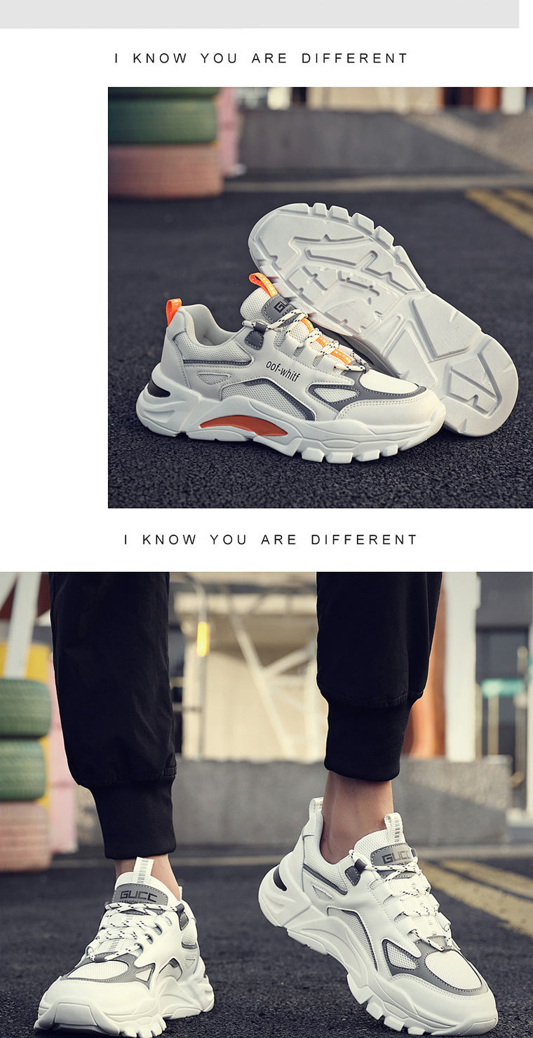 2025 new spring men's fashion sneakers: breathable mesh, athletic, casual, running, dad shoes, trendy, versatile, and instagram-worthy