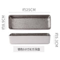 10inch rectangular deep dish-silver