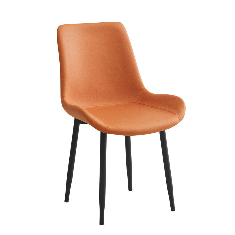 Casualaccessible luxury leather dining chair manufacturer directly supply for home hotel dual-use reception chair carbon steel chair casual dining chair