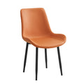Casualaccessible luxury leather dining chair manufacturer directly supply for home hotel dual-use reception chair carbon steel chair casual dining chair