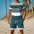 men's short-sleeve and shorts set, casual sportswear set, 3d printed cross-border hot seller, dropshipping available