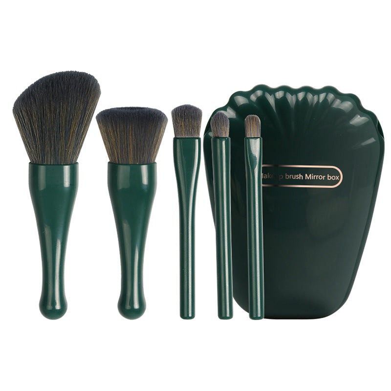shell mirror brush 5-piece set of brushes portable brush bag multi-functional makeup brush beauty personal care tools makeup brush