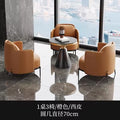 One table and three chairs orange [round table 70*57]