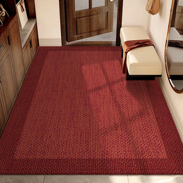 Red simple entry door floor mat household carpet door mat entering the door indoor porch foot mat front door mat door mat
