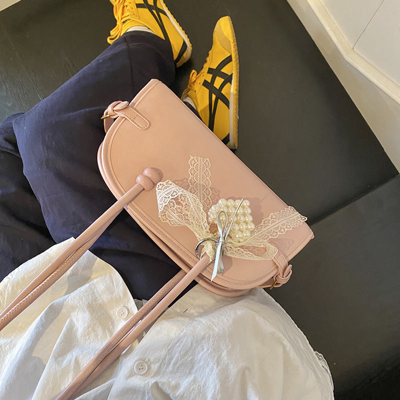 Cross-border niche popular handbag women's 2025 spring and summer new simple and versatile shoulder bag textured underarm bag pillow