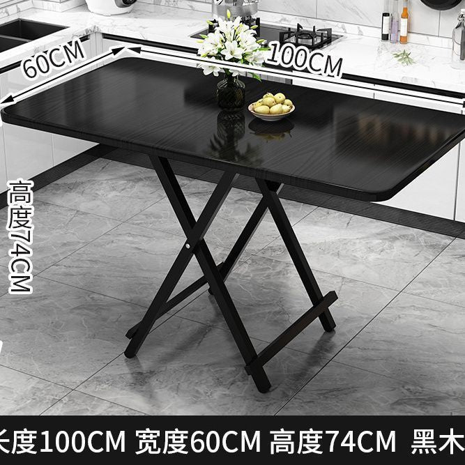 Foldable table dining table for home rectangular outdoor convenient stall table dining table suit combined with small square table