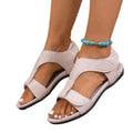 Wish new arrival in stock  cross-border plus size chunky platform wedge sandals with velcro strap - women's