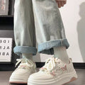 Girls' sneakers:  spring/autumn new collection - soft-soled white shoes for kids, lightweight athletic shoes for mid-to-large children, trendy running shoes