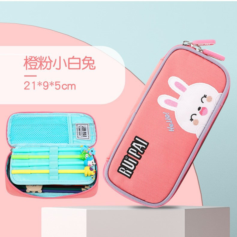 Rui brand single-layer large-capacity stationery bag simple pencil bag primary school students pencil bag wholesale creative lightweight creative cute