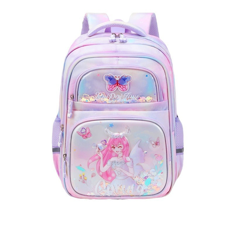 Rui brand children's schoolbag for girls in grades 1-2, large-capacity burden reduction cartoon for primary school girls, new and lightweight models for girls in 2024