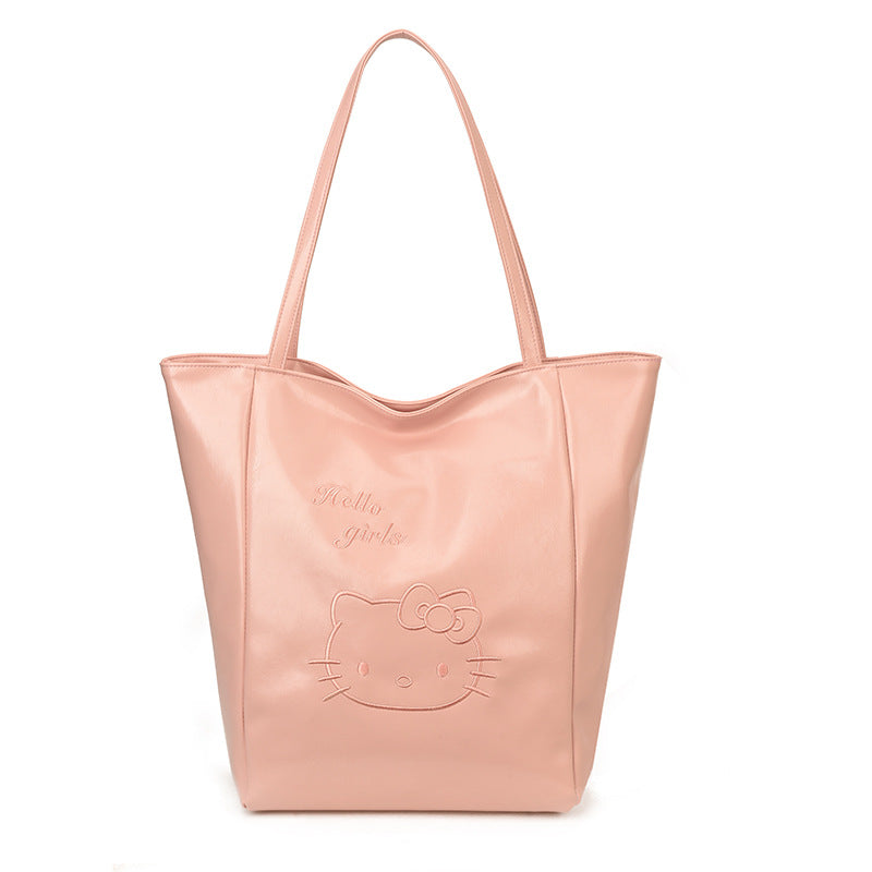 women's bag new arrivalretro oil leather large capacity tote bag easiest for matchgirl armpit bag cartoon hello kitty backpack