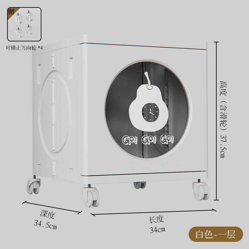 Multi-layer folding storage cabinet Large capacity household storage Simple storage box Bedroom living room sundries sorting rack