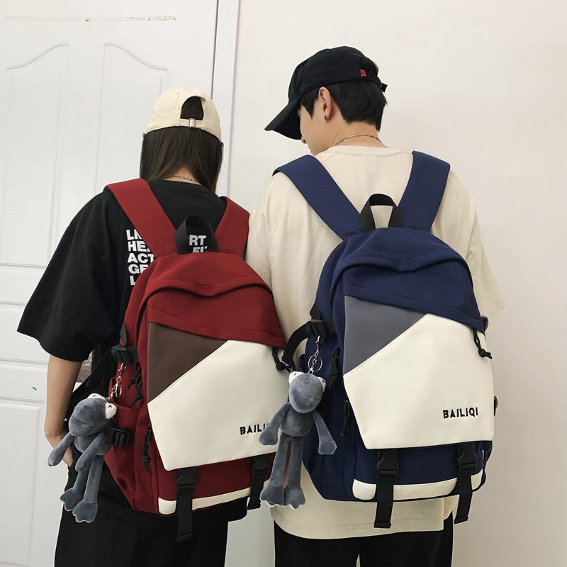 Backpack casual school bag for middle and high school students, travel, couples, and college students - multi-pocket, large capacity, double shoulder backpack