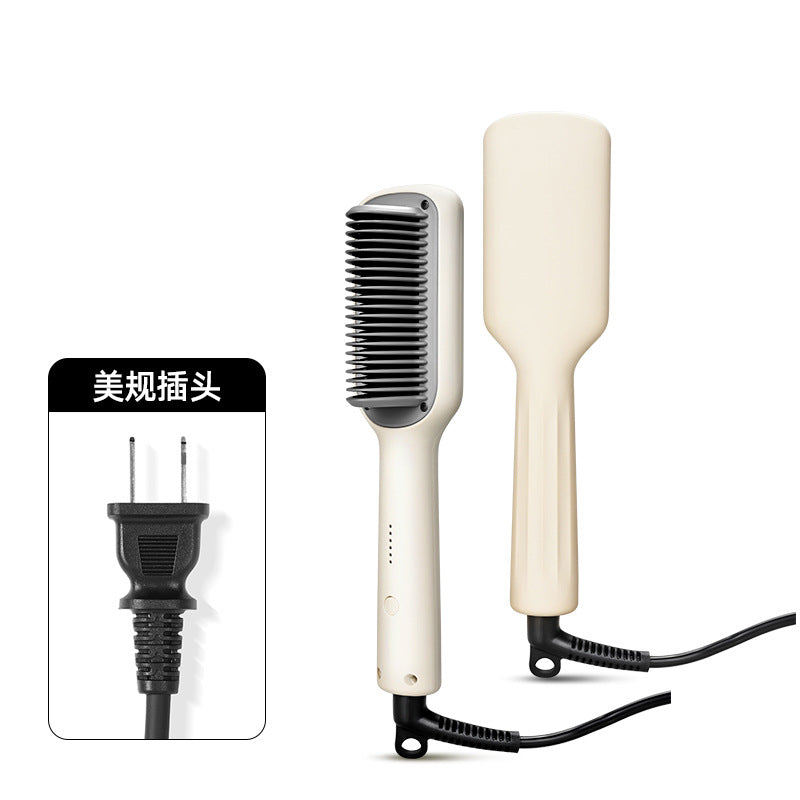 Cross-border popular Golden Rice hair straightener does not hurt the hair splint, small curling iron, electric comb, curling and straightening dual-purpose hair straightener