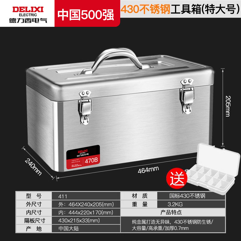 Delixi Electric Toolbox Multifunctional Portable Electrical Box Vehicle Thickened Multi-layer Storage Box Large Capacity