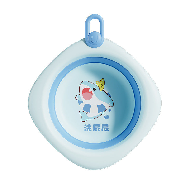 New arrivalkids cartoon foldable washbasin newborn baby essential foot washing butt special vertical material small basin