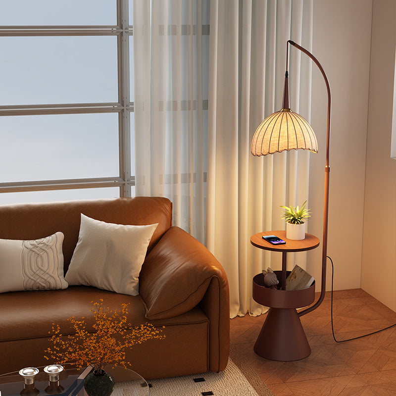 Popular medieval style floor lamp functional grapefruit floor lamp retro atmosphere lamp decorative lamp living room fishing lamp