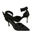 Huizhou amazon aliexpress women's high heel sandals black fashion party evening pointed toe stiletto heel women's shoes